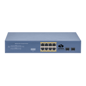 Switch réseau non managé POE 8 ports 2 SFP Lintech LN-NM-8P-P-2S+